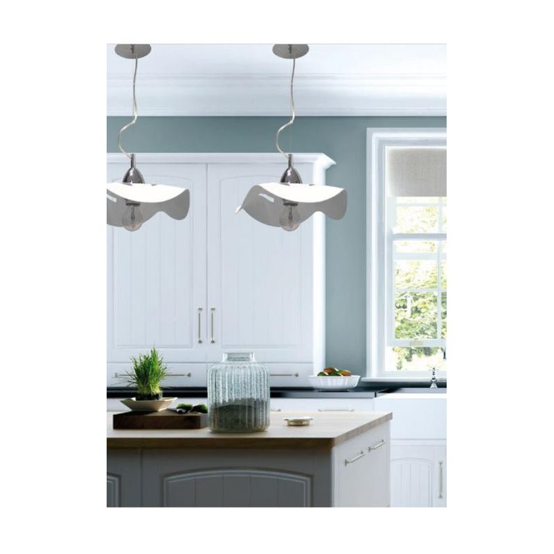 FLY PICCOLA SOSPENSIONE DIAMETRO CM 30 IN METALLO 4 FINITURE COLORE CON LAMPADINA E27 A VISTA MODERNA Padana Lampadari - Cristal