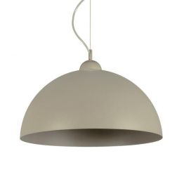 LUNA SOSPENSIONE A CUPOLA D50 MODERNA IN METALLO BIANCO O SABBIA LAMPADINA ATTACCO E27 Padana Lampadari - Cristalensi Shop Onlin