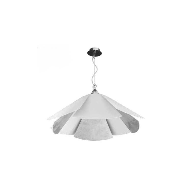 ORIGAMI SOSPENSIONE ORIGINALE E MODERNA D70 BIANCO,FOGLIA ORO O FOGLIA ARGENTO CON LAMPADINA ATTACCO E27 Padana Lampadari - Cris