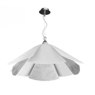 ORIGAMI SOSPENSIONE ORIGINALE E MODERNA D70 BIANCO,FOGLIA ORO O FOGLIA ARGENTO CON LAMPADINA ATTACCO E27 Padana Lampadari - Cris