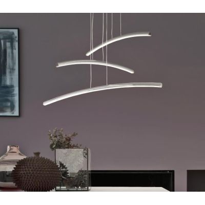 VICKY SOSPENSIONE IN METALLO CROMATO MODERNA D80 CM CON LED 38W LUCE 4000K Padana Lampadari - Cristalensi Shop Online