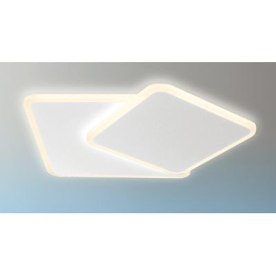 DADA PLAFONIERA GRANDE MODERNA BIANCA LED 80W LUCE DIMMERABILE TELECOMANDO INCLUSO Padana Lampadari - Cristalensi Shop Online