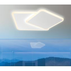 DADA PLAFONIERA GRANDE MODERNA BIANCA LED 80W LUCE DIMMERABILE TELECOMANDO INCLUSO Padana Lampadari - Cristalensi Shop Online 2