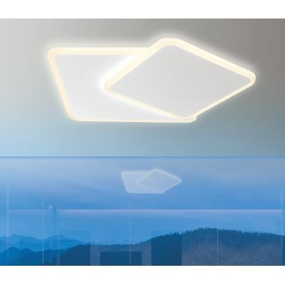 DADA PLAFONIERA GRANDE MODERNA BIANCA LED 80W LUCE DIMMERABILE TELECOMANDO INCLUSO Padana Lampadari - Cristalensi Shop Online