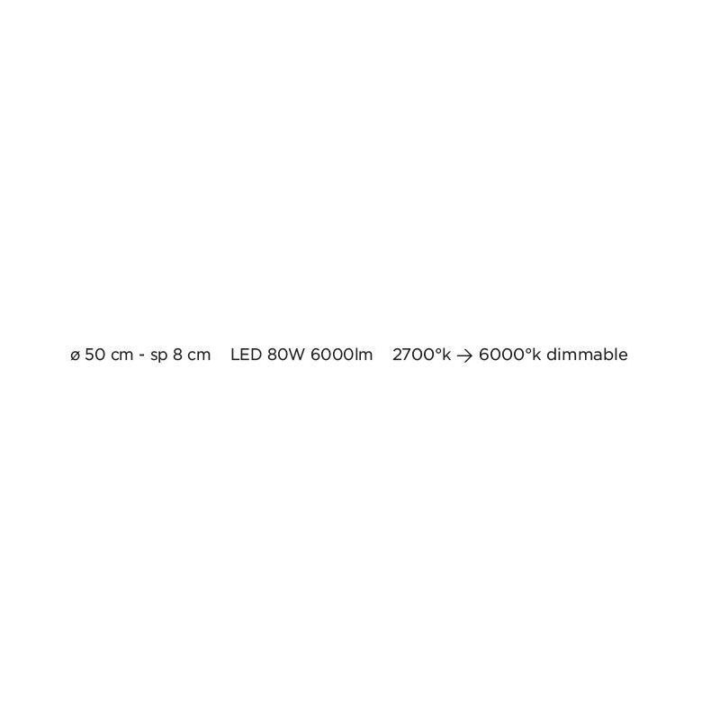 DADA PLAFONIERA GRANDE MODERNA BIANCA LED 80W LUCE DIMMERABILE TELECOMANDO INCLUSO Padana Lampadari - Cristalensi Shop Online