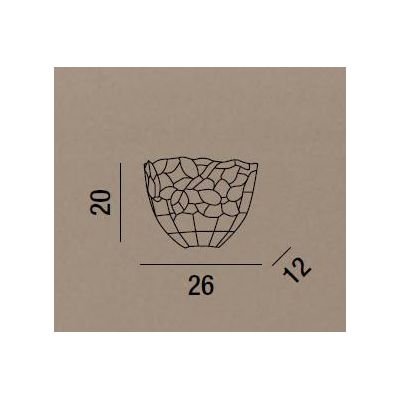 T618-A LAMPADA DA PARETE IN VETRO TIFFANY Perenz - Cristalensi Shop Online