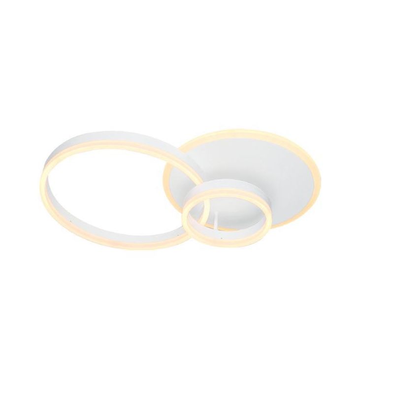 ECLIPSE PLAFONIERA MEDIA CON CERCHI BIANCHI LED 67W DIMMERABILE CON TELECOMANDO INCLUSO Padana Lampadari - Cristalensi Shop Onli