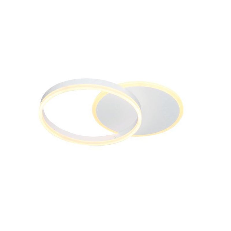 ECLIPSE PLAFONIERA PICCOLA CON CERCHI BIANCHI LED 56W DIMMERABILE CON TELECOMANDO INCLUSO Padana Lampadari - Cristalensi Shop On