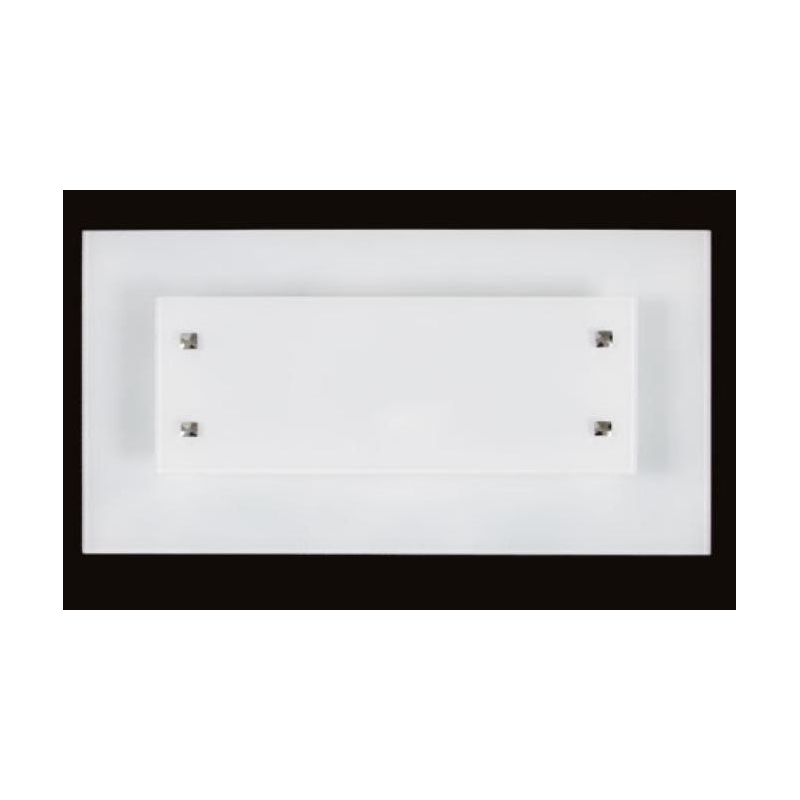 ALEXIA APPLIQUE MODERNA LARGHEZZA CM 55 CON VETRO BIANCO E VETRO DECORATO IN 4 FINITURE Padana Lampadari - Cristalensi Shop Onli