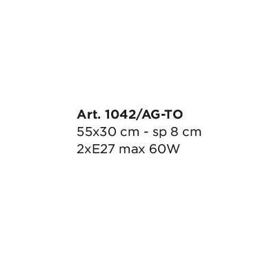 ALEXIA APPLIQUE MODERNA LARGHEZZA CM 55 CON VETRO BIANCO E VETRO DECORATO IN 4 FINITURE Padana Lampadari - Cristalensi Shop Onli