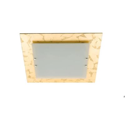 ALEXIA PLAFONIERA MODERNA CM 45X45 CON VETRO BIANCO E VETRO DECORATO 4 FINITURE Padana Lampadari - Cristalensi Shop Online