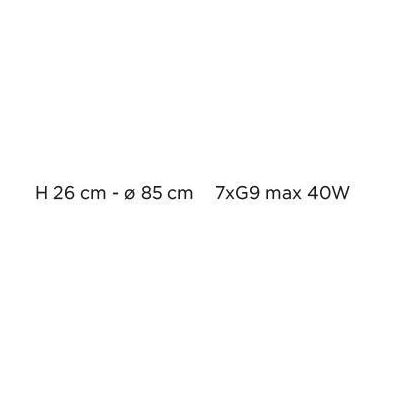 BYRON PLAFONIERA MODERNA 7 LUCE METALLO NERO E SFERE IN VETRO BIANCOLATTE LAMPADINE 7XG9 Padana Lampadari - Cristalensi Shop Onl