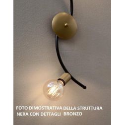 PABLO PLAFONIERA 4 LUCI VINTAGE IN METALLO NERO O BIANCO CON LAMPADINE A VISTA Padana Lampadari - Cristalensi Shop Online 2