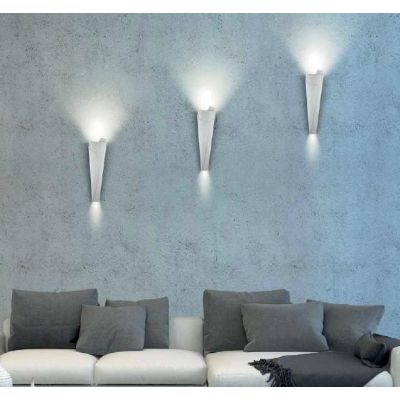2602A APPLIQUE BELFIORE LAMPADA DA PARETE IN CERAMICA EFFETTO GESSO 9010 BELFIORE - Cristalensi Shop Online