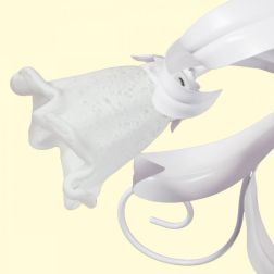 SHABBY CHIC PLAFONIERA CLASSICA 3 LUCI BIANCA CON DIFFUSORI FLOREALI IN VETRO DECORATO Padana Lampadari - Cristalensi Shop Onlin 2