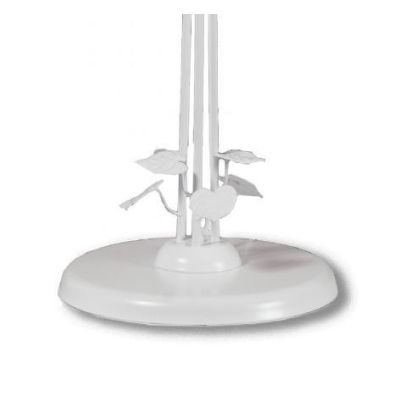 SHABBY CHIC PIANTANA CLASSICA 3 LUCI BIANCA CON DIFFUSORI FLOREALI IN VETRO DECORATO Padana Lampadari - Cristalensi Shop Online