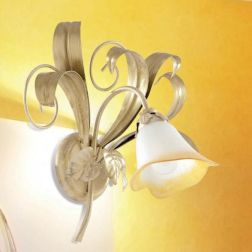 468-A1 ANASTASIA APPLIQUE IN METALLO AVORIO-ORO CON DIFFUSORE IN VETRO A SCAVO Padana Lampadari - Cristalensi Shop Online 2