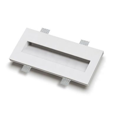 4156 INCASSO SEGNAPASSO RETTANGOLARE IN GESSO A LED 5,5W VERNICIABILE 9010 BELFIORE - Cristalensi Shop Online
