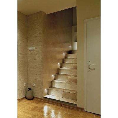 4156 INCASSO SEGNAPASSO RETTANGOLARE IN GESSO A LED 5,5W VERNICIABILE 9010 BELFIORE - Cristalensi Shop Online