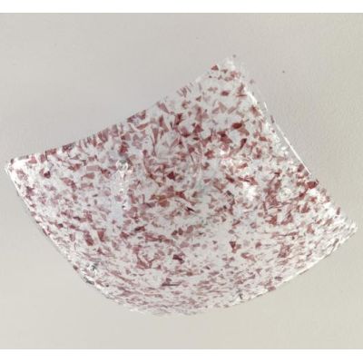 TATIANA PLAFONIERA 50X50 IN VETRO LAVORATO CON DETTAGLI IN METALLO CROMO DISPONIBILE IN 3 COLORI Padana Lampadari - Cristalensi 