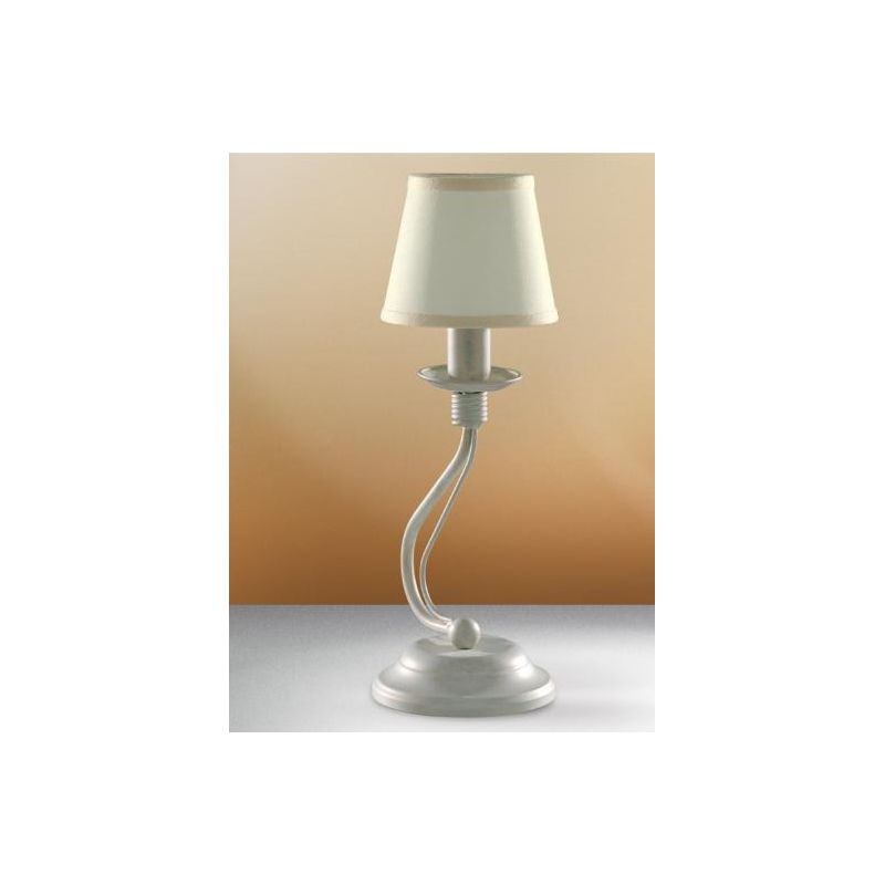 SIENA LUMETTO CLASSICO IN METALLO AVORIO O RUGGINE CON PARALUMI IN TESSUTO Padana Lampadari - Cristalensi Shop Online