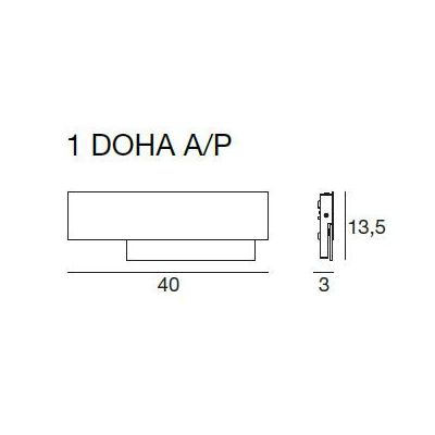 DOHA LAMPADA DA PARETE PICCOLA A LED 15W 3000K 4 FINITURE COLORE GEA LUCE - Cristalensi Shop Online