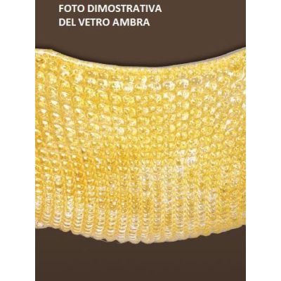 DORA APPLIQUE CM 20X30 IN VETRO CRISTALLO O AMBRA CLASSICA Padana Lampadari - Cristalensi Shop Online