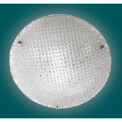 TEA PLAFONIERA ROTONDA DIAMETRO CM 50 IN VETRO CRISTALLO O AMBRA Padana Lampadari - Cristalensi Shop Online