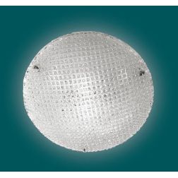 TEA PLAFONIERA ROTONDA DIAMETRO CM 30 IN VETRO CRISTALLO O AMBRA Padana Lampadari - Cristalensi Shop Online 2