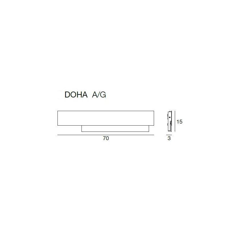 DOHA LAMPADA DA PARETE GRANDE A LED 25W 3000K 4 FINITURE COLORE GEA LUCE - Cristalensi Shop Online