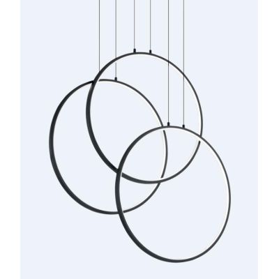 FRAME SOSPENSIONE MODERNA CON 3 CERCHI LED INTEGRATO 82W LUCE 3000K BIANCO O NERO Ideal Lux - Cristalensi Shop Online