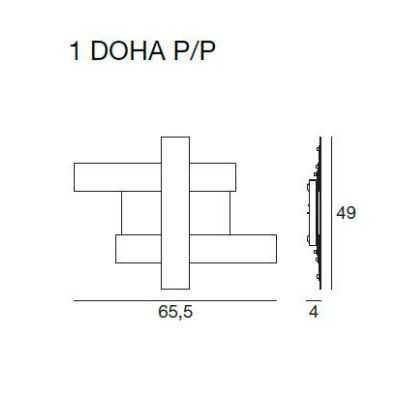 DOHA LAMPADA DA SOFFITTO PICCOLA A LED 30W 3000K SOSTITUIBILE IN 4 FINITURE COLORE GEA LUCE - Cristalensi Shop Online