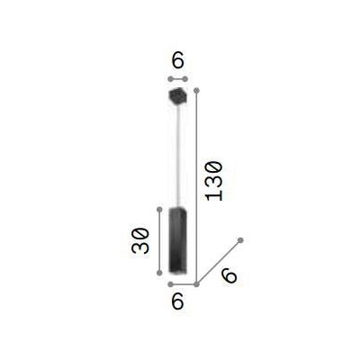 SOSPENSIONE SQUADRATA LATO 6 CM BIANCA,NERA O OTTONE CON LAMPADINA GU10 CRISTALENSI - Cristalensi Shop Online