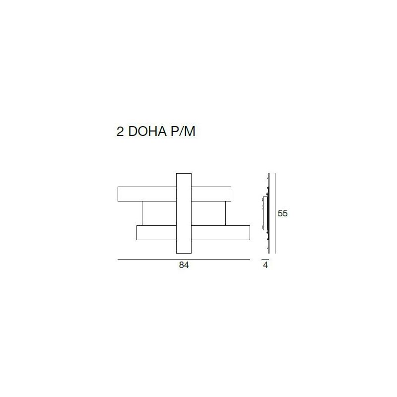 DOHA LAMPADA DA SOFFITTO MEDIA A LED 40W 3000K FASCE COLORATE IN 4 FINITURE COLORE GEA LUCE - Cristalensi Shop Online