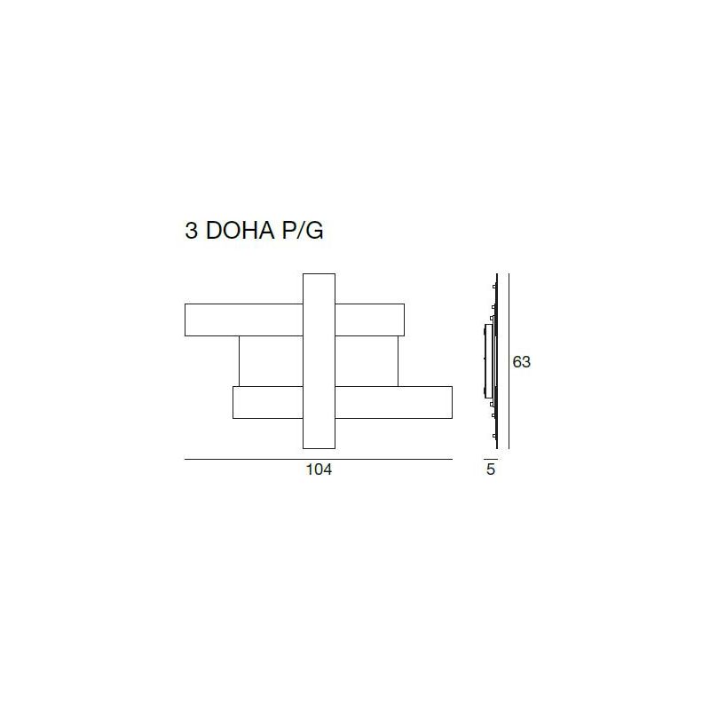 DOHA LAMPADA DA SOFFITTO GRANDE A LED 50W 3000K IN 4 FINITURE COLORE GEA LUCE - Cristalensi Shop Online