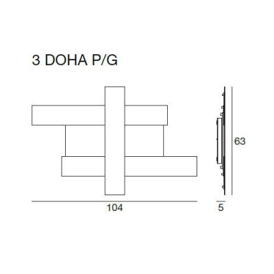 DOHA LAMPADA DA SOFFITTO GRANDE A LED 50W 3000K IN 4 FINITURE COLORE GEA LUCE - Cristalensi Shop Online