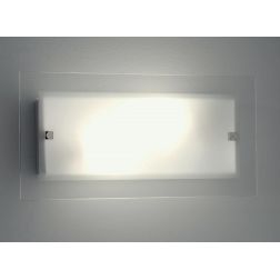 FLAT APPLIQUE/PLAFONIERA IN VETRO SATINATO BIANCO DI ILLUMINANDO Illuminando - Cristalensi Shop Online 2