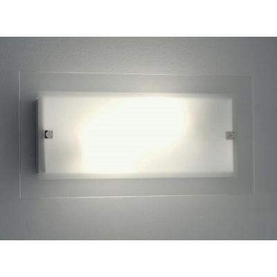 FLAT APPLIQUE/PLAFONIERA IN VETRO SATINATO BIANCO DI ILLUMINANDO Illuminando - Cristalensi Shop Online