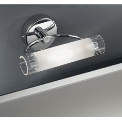 ARCHETTO APPLIQUE IN METALLO CROMATO E VETRO SABBIATO CON ATTACCO R7S 78MM ALOGENO Illuminando - Cristalensi Shop Online 2