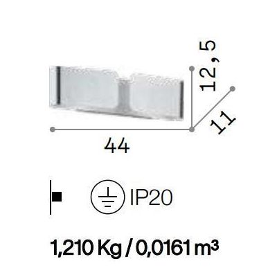 APPLIQUE MODERNA IN METALLO CON BIEMISSIONE DI LUCE IN 5 FINITURE COLORE CRISTALENSI - Cristalensi Shop Online