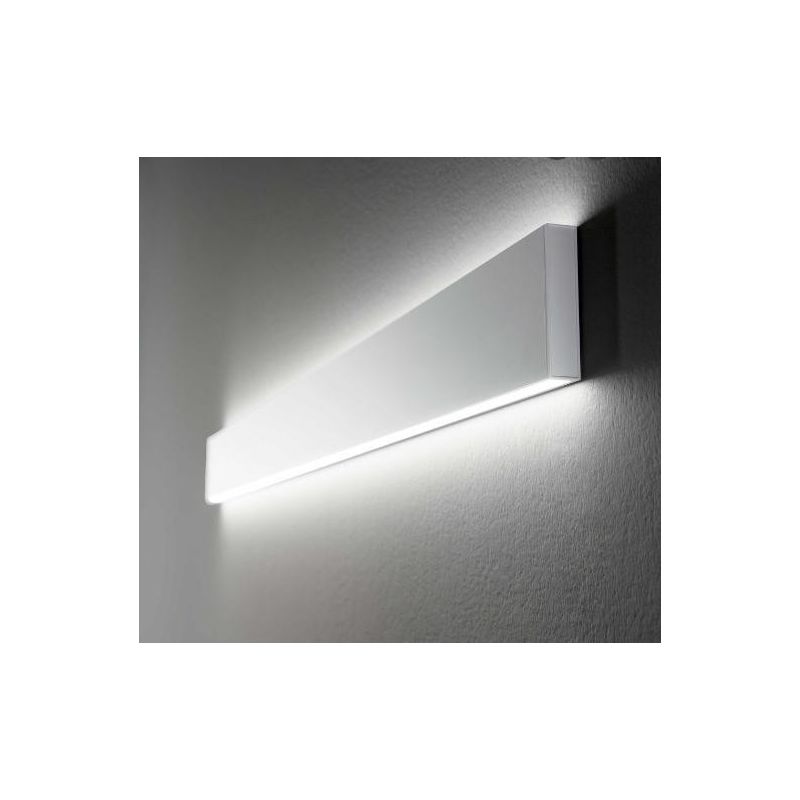 APPLIQUE LINEARE CM 120 BIANCA O NERA DIMMERABILE LED 34W LUCE 3000K O 4000K BI-EMISSIONE CRISTALENSI - Cristalensi Shop Online