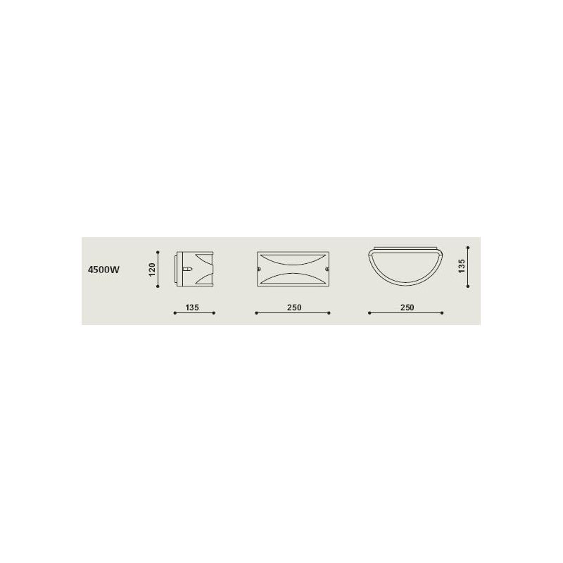 MERIDIAN APPLIQUE PER ESTERNO PICCOLA DIFFUSORE IN VETRO IP65 TRE COLORI Garden Luce - Cristalensi Shop Online