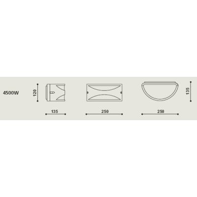 MERIDIAN APPLIQUE PER ESTERNO PICCOLA DIFFUSORE IN VETRO IP65 TRE COLORI Garden Luce - Cristalensi Shop Online