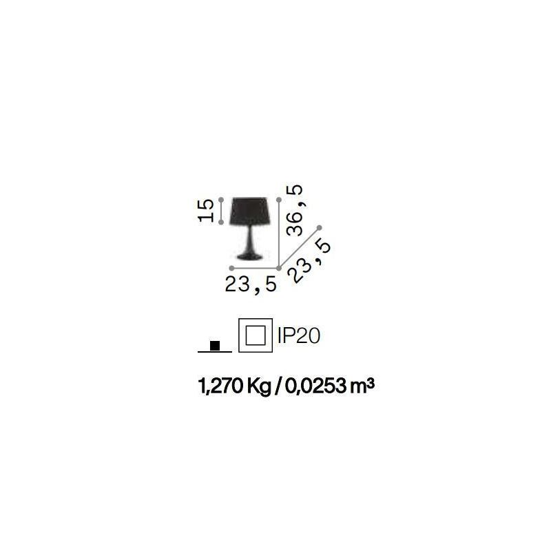 LONDON TL1 SMALL LUMETTO BIANCO NERO O CROMO Ideal Lux - Cristalensi Shop Online