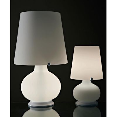 CLASSIC LAMPADA DA TAVOLO IN VETRO BIANCO LATTE PICCOLA Illuminando - Cristalensi Shop Online