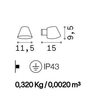 APPLIQUE DA ESTERNO IP43 BIANCO,GRIGIO,ANTRACITE,NERO O CAFFE LAMPADINA GU10 ECONOMICA CRISTALENSI - Cristalensi Shop Online