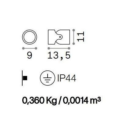 APPLIQUE DA ESTERNO IP44 BIANCO NERO O GRIGIO ORIENTABILE LAMPADINA ATTACCO GU10 ECONOMICO CRISTALENSI - Cristalensi Shop Online