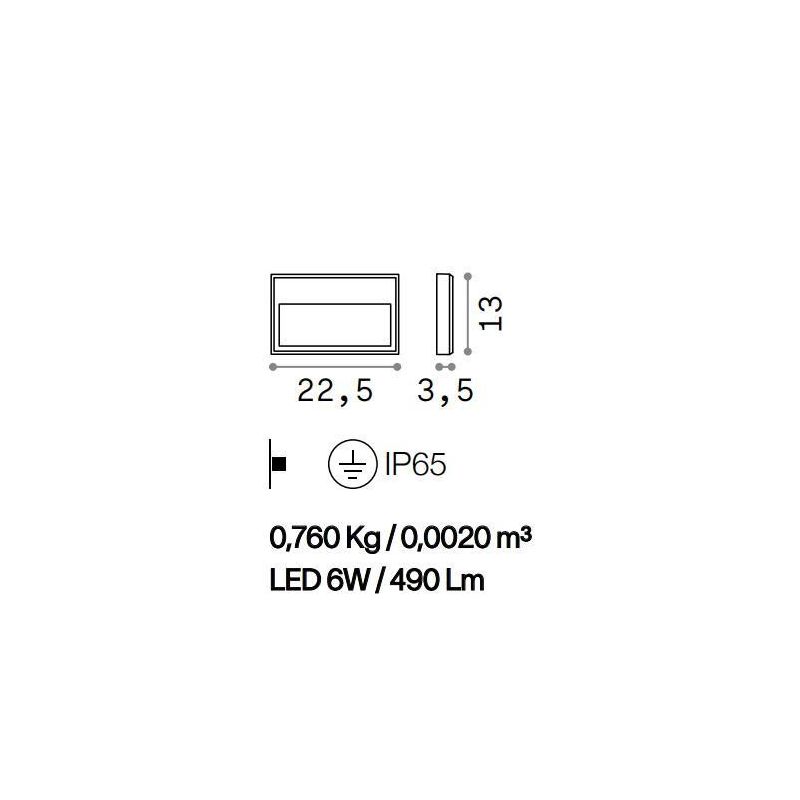 APPLIQUE SEGNAPASSO DA ESTERNO IP65 IN ALLUMINIO BIANCO O ANTRACITE LED 6W LUCE 3000K/4000k CRISTALENSI - Cristalensi Shop Onlin