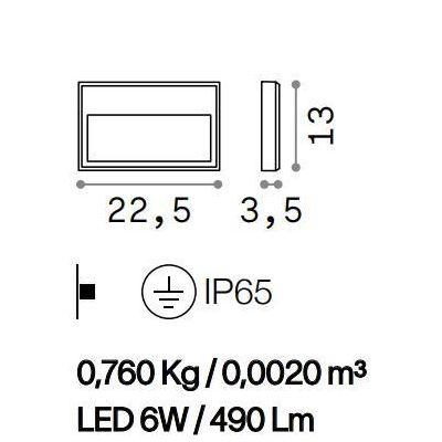 APPLIQUE SEGNAPASSO DA ESTERNO IP65 IN ALLUMINIO BIANCO O ANTRACITE LED 6W LUCE 3000K/4000k CRISTALENSI - Cristalensi Shop Onlin