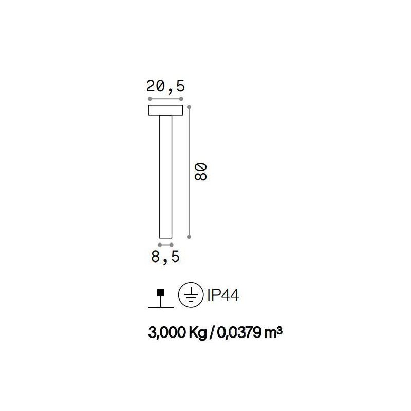 LAMPIONE DA ESTERNO H80 IP44 5 COLORI MODERNO LAMPADINE 4XG9 CRISTALENSI - Cristalensi Shop Online